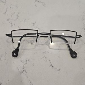THEO Crawl Black Half Rim Titanium Glasses